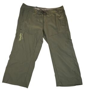 Salomon Hiking Womens Sz 12 Olive Green Lightweight Capri Outdoor Trail Gorpcore